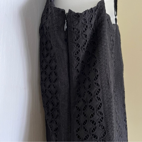 Sanctuary Eyelet Sleeveless Black Mini Dress - Picture 4 of 9